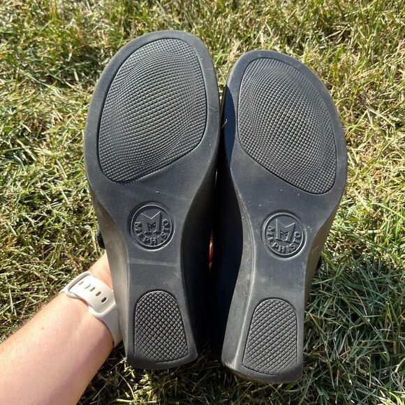 Mephisto Mobils Ergonomic Black Leather/Nubuck Fabienne Mary Jane Mules - 6.5/7 - Picture 10 of 12